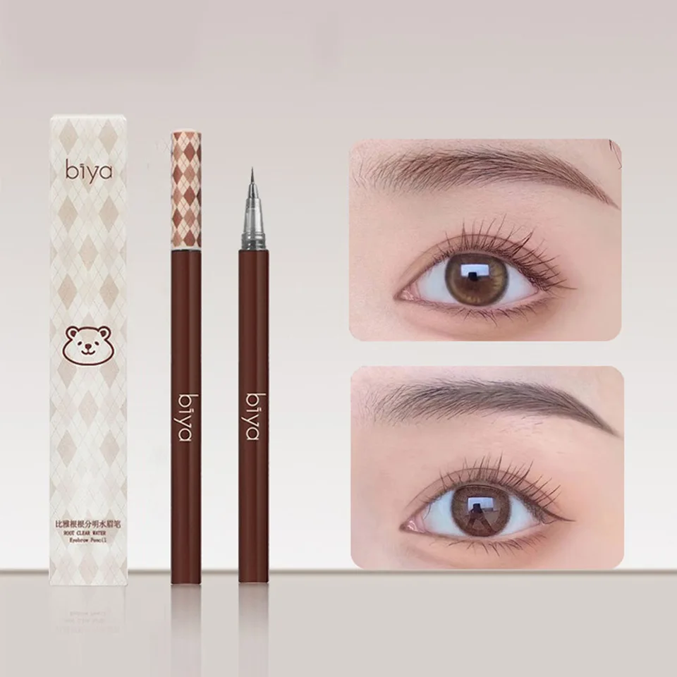 0,01 mm ultra jemná tekutina pero Pero vodotesná prírodná farba nie rozmazané obočie Biya make -up ceruzka