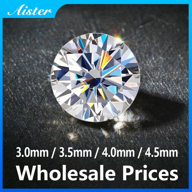 0,1-1.0ct 1/5/10/20 Ceny Malé veľkosti Moissaite voľný kameň D farba VVS1 Pass Diamond Tester pre výrobu šperkov moissanit