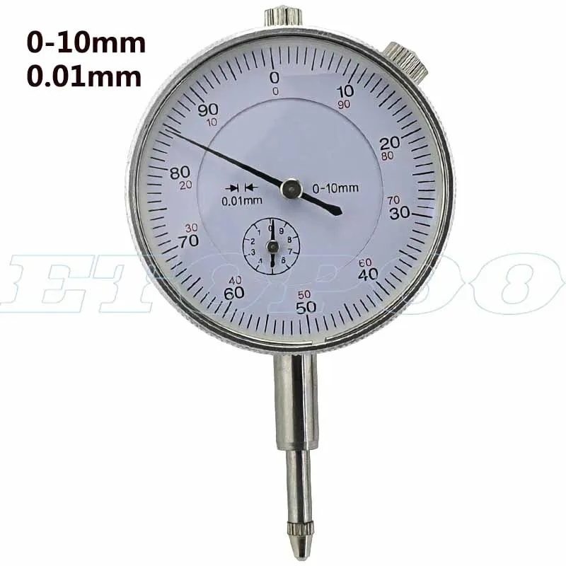 0-10 mm 0,01mmdial meracie prístrojový prístrojový ovládač vytáčania číselníka s meraním chrbta na chrbte 0-10 mm Stabilný výkon