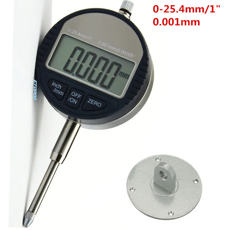 0-12,7 mm/0-25,4 mm 0,001 mm digitálny indikátor Elektronický mikrometrový indikátor vytáčania s Datalinkom RS232 na PC