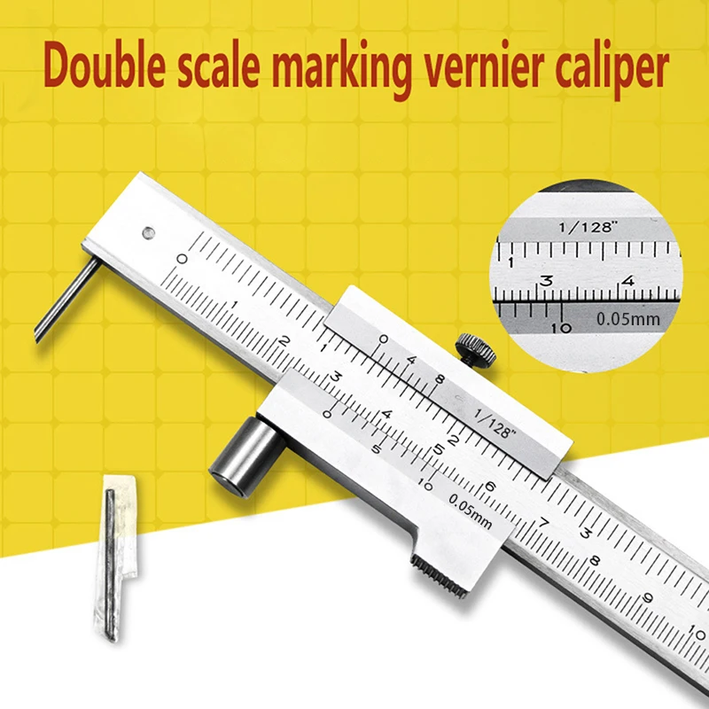 0-200 mm označovanie Vernier Caliper Scriber meracie pravítko merací nástroj