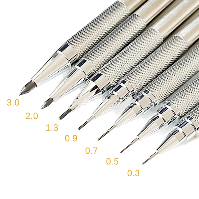 0,3/0,5/0,7/0,9/1,3/2,0/3,0 mm Mechanická ceruzka Kreslenie maľba Automatické ceruzky School Personaly Supplies Office príslušenstvo.