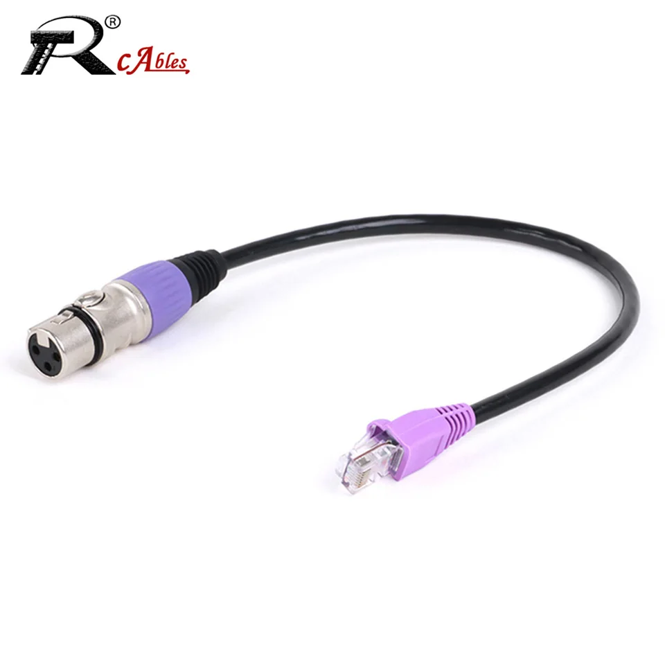 0,3 m-20 m adaptéra prevodníka DMX predlžovací kábel XLR 3 PIN až RJ45 8P8C Sieťový konektor ， XLR Žena až RJ45 mužský kábel