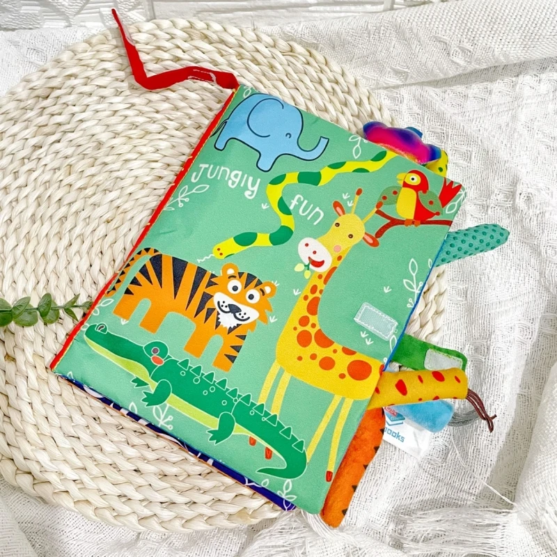 0-36M Baby Early Learning Toy Animal Tail Clother Book kniha Rodičovec-dieťa Interaktívny zvukový papier Puzzle Letter Novorodenec Vývoj hračiek