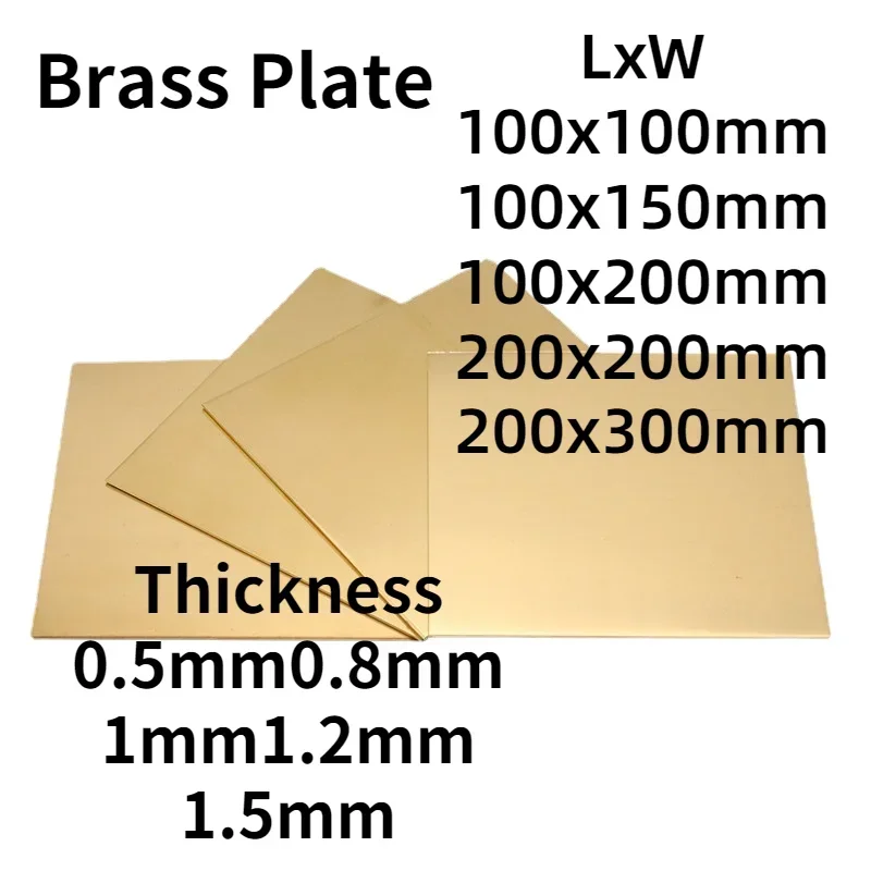 0,5/0,8/1/2/3/4/1/0,2/5 100x150 mm H62 HRUSSKÁ Hrúbka mosadznej dosky Laser CNC RÁM MODEL MODEL MODA DIY DIY