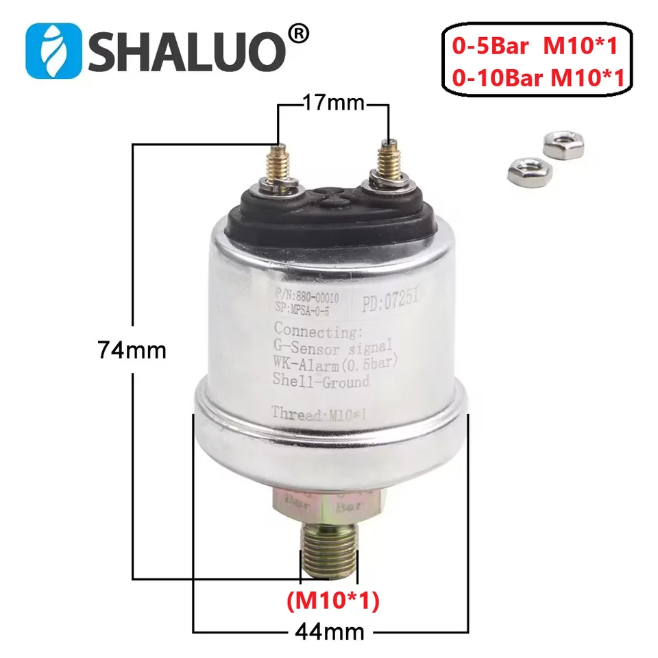 0-5 Bar 0-10 Bar M10*1 Diesel Motor VDO Senzor tlaku oleja 5BAR 10BAR FILD FOR PRE OLEJOVÝ TLAKOVÝ ČASŤ GENERÁROVÝ ČASŤ ČASŤ