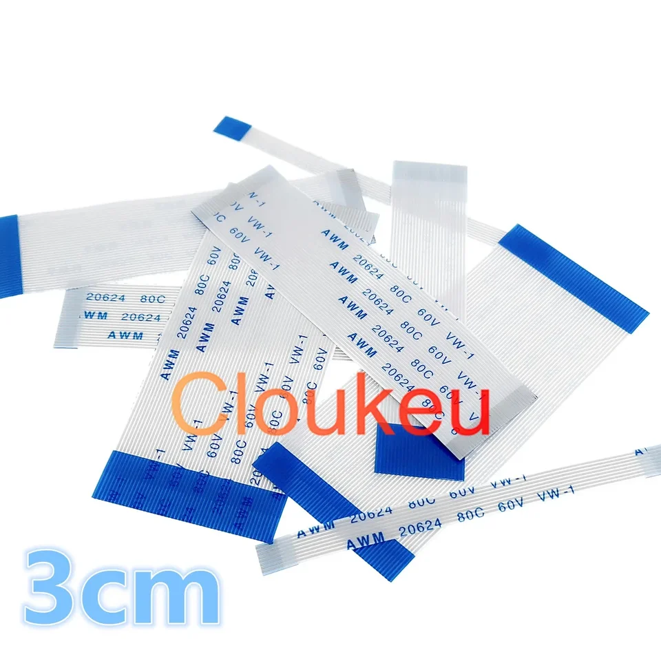 0,5 mm 3cm FFC FPC Flexibilný plochý kábel 4p 5p 6p 7p 8p 9p 10p 12p 14p 16p 18p 20p 24p 26p 28p 30p 32p 34p 36p 36p 40p 45p 45p 50p 60p 60p