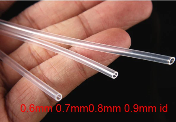 0,6 mm 0,7 mm0,8 mm 0,9 mm priehľadné silikagélové trubicové trubice Silikónová trubica LucCy Silikón Hadica FDA bez chuti kapilárnej hadičky