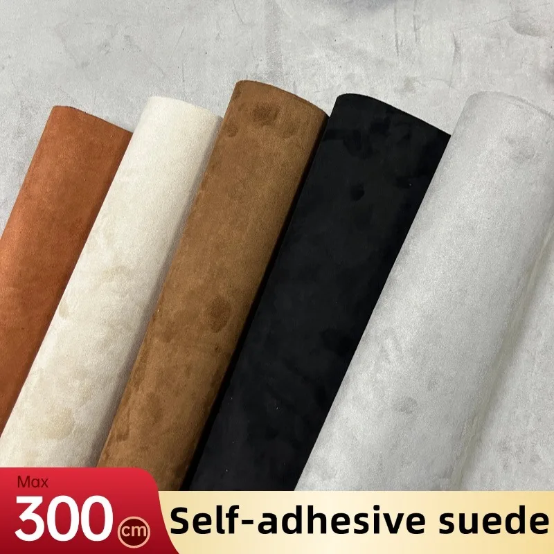 0,7 mm zahustená DIY Self-spadzujúca umelá kožená tkanina Štvorstranná zatiahnuteľná semišová kožená automatická interiérová nálepky