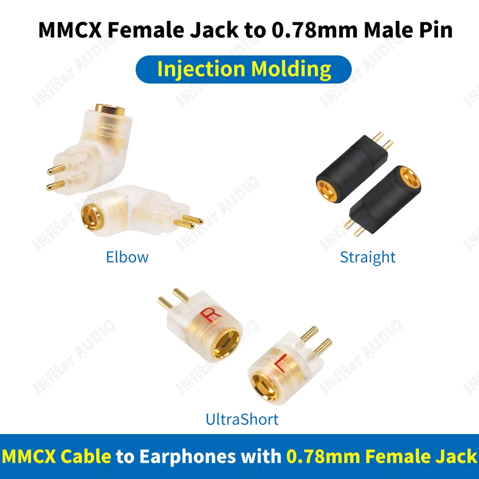 0,78 až MMCX Super Mini 0,78 Adaptér Ultra krátky adaptér MMCX MMCX na 0 78 mm 2pin adaptér 0 78 mm až MMCX 0 78 až MMCX Adaptér