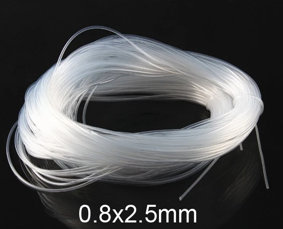 0,8x2,5 mm 0,8 mm 2,5 mm priehľadná trubica silika gélovej trubice Silikónová trubica Luccencia Silikón Hadica FDA bez chuti kapilárnej hadičky