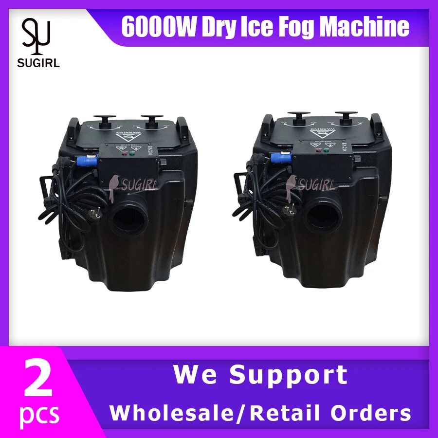 0 daň 2ks 6000W suchej hmlovej hmlovej hmlovej pódium dymový rozprašovací prúd s nízkou zemou DMX512 dymový stroj na svadobné DJ výstavné udalosti