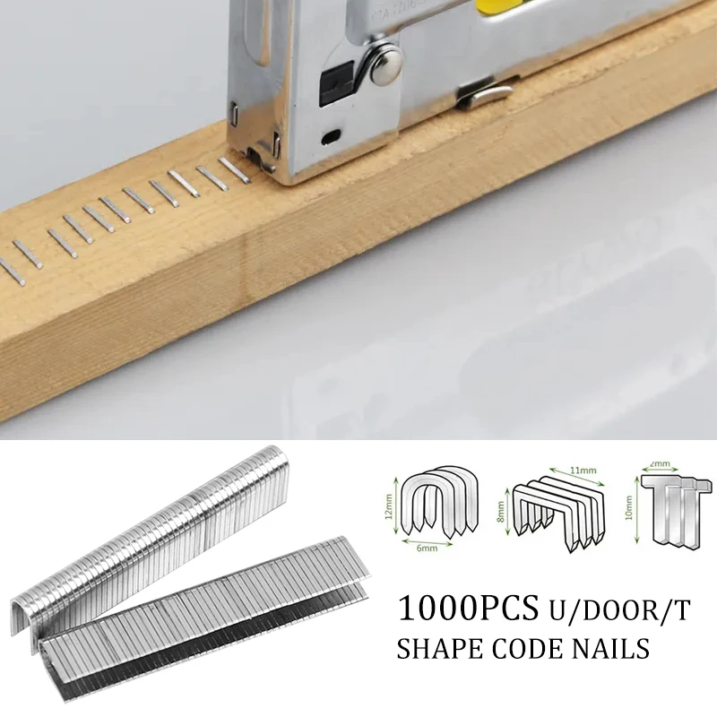 1 000 pcs U / dvere / t v tvare klincov pre strižové pištole Interiérová dekorácia dekorácie dreva Kód pištole klinec