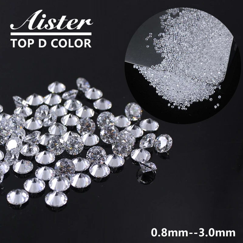 1,0Ct / balenie skutočné top D bez farebných super bielych malých veľkostí Moissanite Loose Stones VVS1 Lab Diamonds pre výrobu šperkov