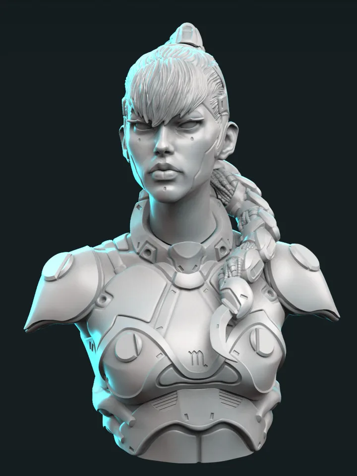 1/10 Busta živice Obrázok s súprava Nenaspatená nenatievaná Bust424 (asi 8 cm)