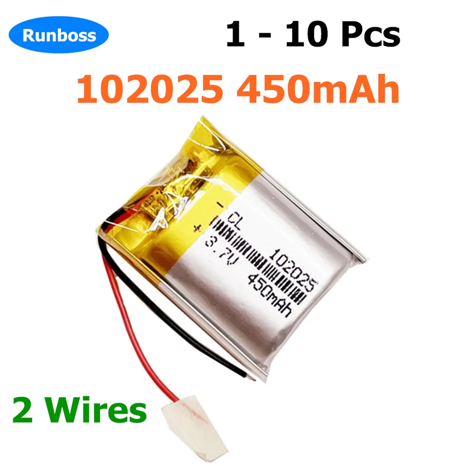 1-10 ks 102025 3,7V 450 mAh lítium polyméru Lipo nabíjateľnú batériu pre mp3 GPS E-knihy kamery Hračky hračiek Bluetooth reproduktor