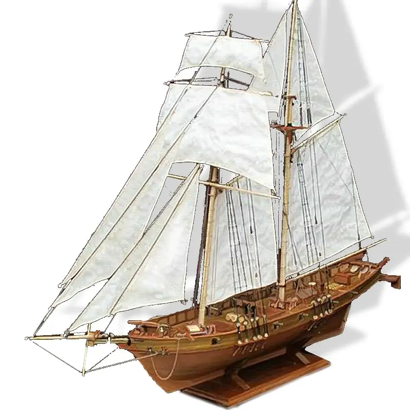1: 100 Drevená súprava DIY Zostavujúce stavebné súpravy Model Lode Model Drevené plachetnice Model Model Model Zhromaždený