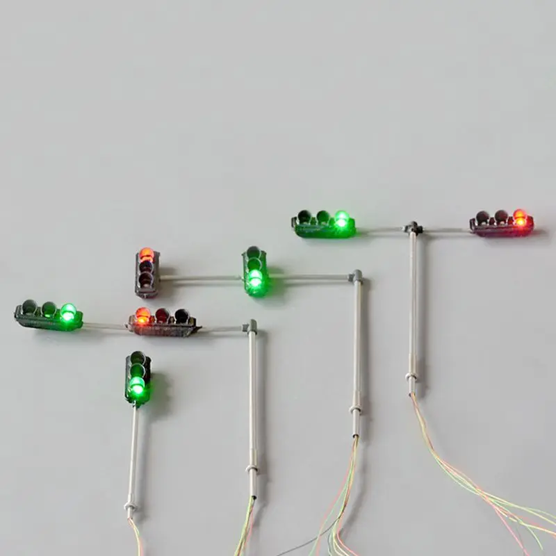 1/100 mierka LED svetlo mestského semaforu Model Model Building Pieskové tabuľky Model materiály DIY Príslušenstvo Miniatúrny vzdelávací nástroj
