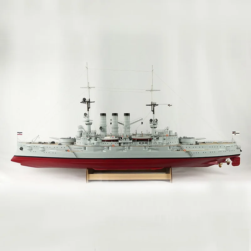 1/100 RC Deutschland Battleship Model SIMULÁCIA SVOJNÁ VOJNA VOJNA VOJNA DREAMNOUGHT triedy Battleship Ship Dight Control Model lode