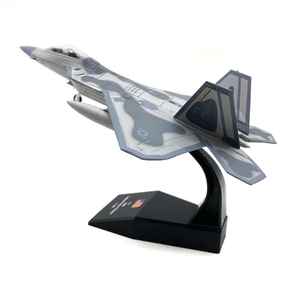 1/100 Scale Die-Cast American F-22 Fighter Raptor Plane Aircraft Model Keepsake Raptor Aircraft Diecast Model s darčekom pre deti