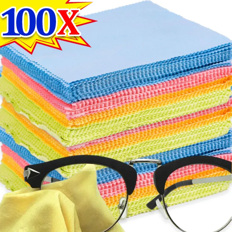 1-100ks 13x13cm okuliare Čisté handričku čistiaci prostriedok na čistenie mikrovlákna pre slnečné okuliare pre slnečné okuliare na obrazovku