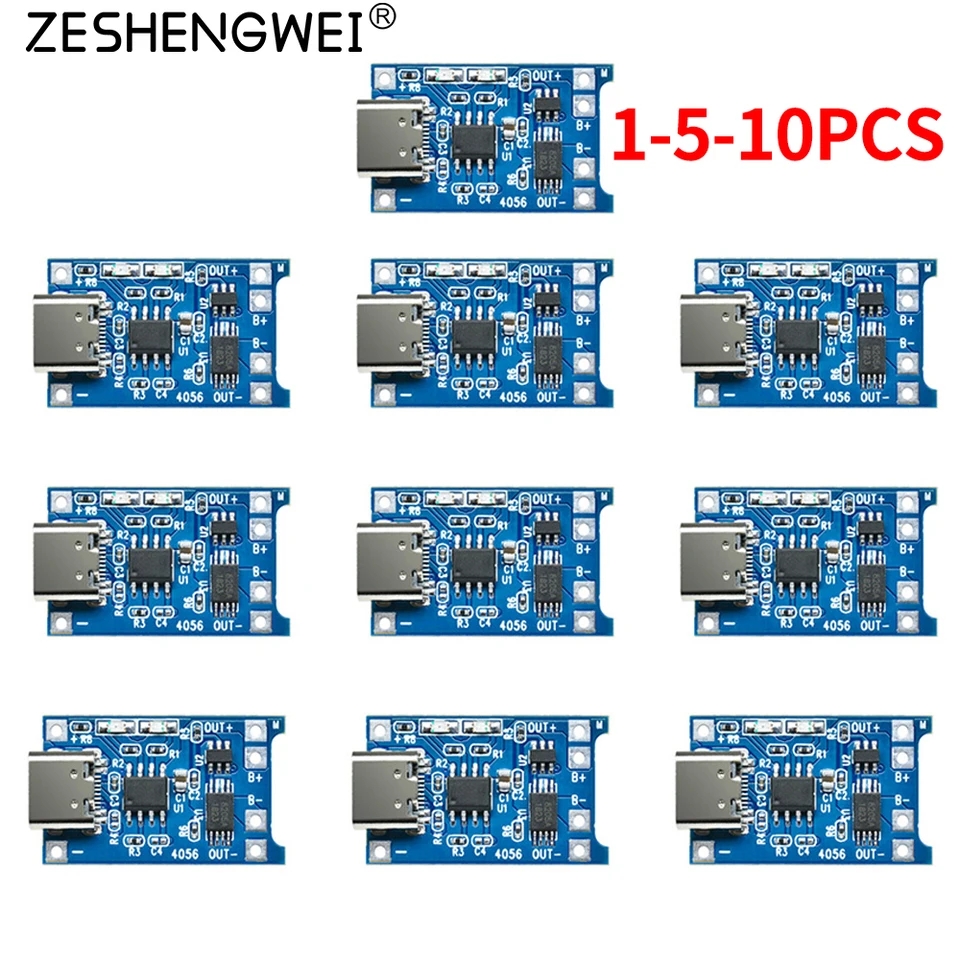 1-10ks 5V 1A Type-C Micro USB 18650 TC4056A Littium Battery Board Modul nabíjačky s ochrannými duálnymi funkciami TP4056