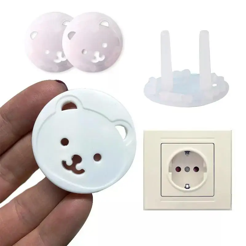1/10ks detská bezpečnosť dieťaťa Dieťa Elektrická zásuvka Ochrana zástrčky Dvojfázový bezpečný zámkový kryt detské zásuvky