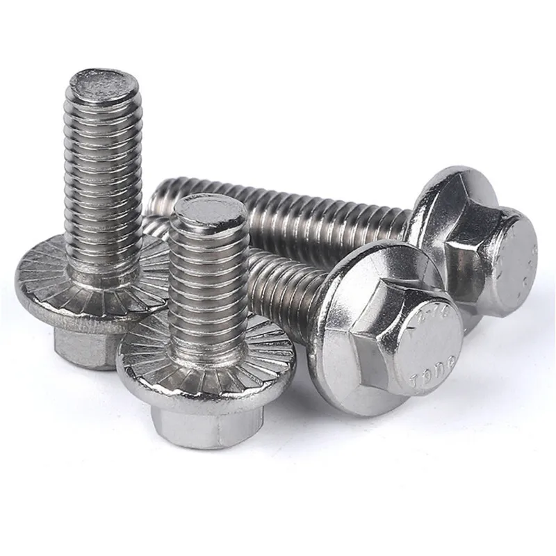 1/10ks M5 M6 M8 M10 M12 A2-70 304 Nerezová oceľ GB5787 HEXAGON HEAD s vrúbkovanou skrutkou prírubovej skrutky HEX HEX HEAD HEAD HEAD HEAD