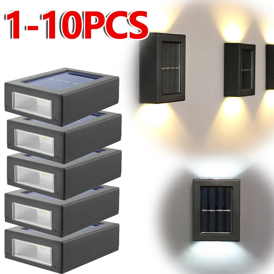 1-10ks Solárne elektrické svetlo LED LED solárne senzor stena namontovaná lampa vodotesná domáca záhrada park Park Street osvetlenie doplnky