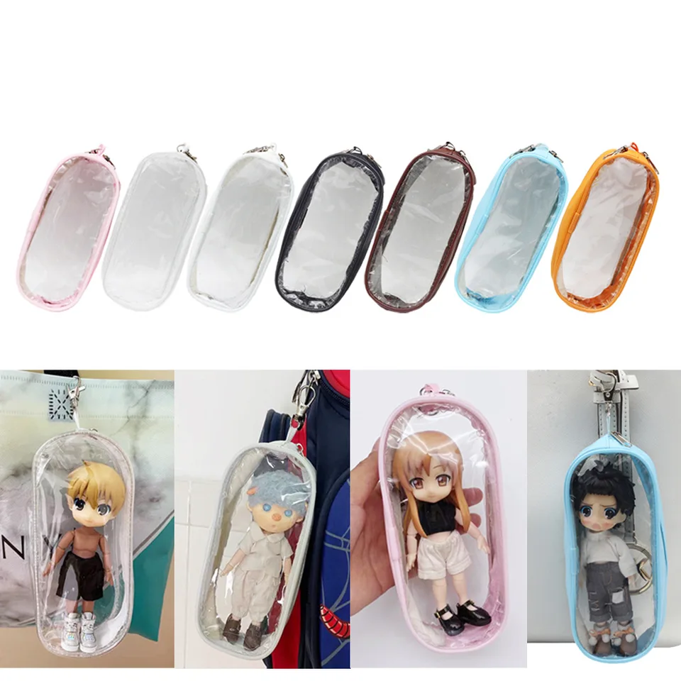 1/12 BJD Doll GO OUT BAG OB11 Transparentné úložisko zavesenie tašky pre bábiky Travel Balíček prívesok Prívesok