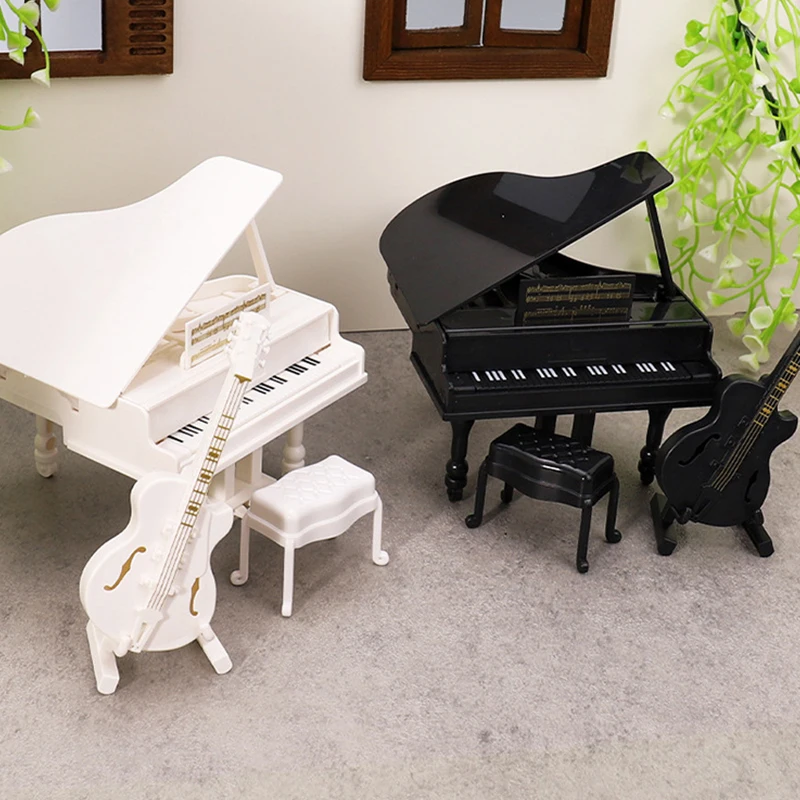 1/12 Dollhouse Simulation Piano Guitar Cello Model Dollous Hudobné nástroje nábytok dekorácie Dolls Domáce domové ozdoby