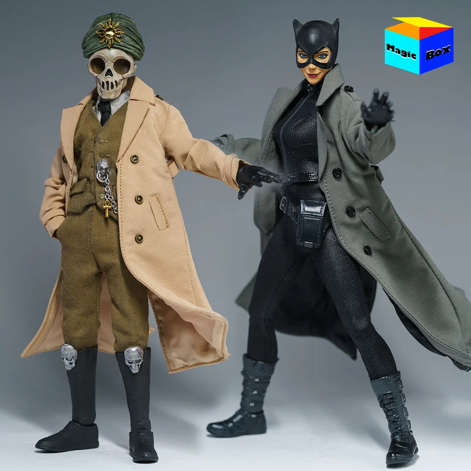 1/12 Mužský ženský vojak s dvojitým dojčeným veterným výletom Dlhý výkopový kabát pre 6 palcov SHF FRS Action Figure Body Kostým