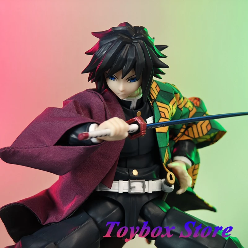 1/12 SHF Anime Tomioka Giyuu Mini zostrihovanie veterného plášťa Coat Clothory pre 6 