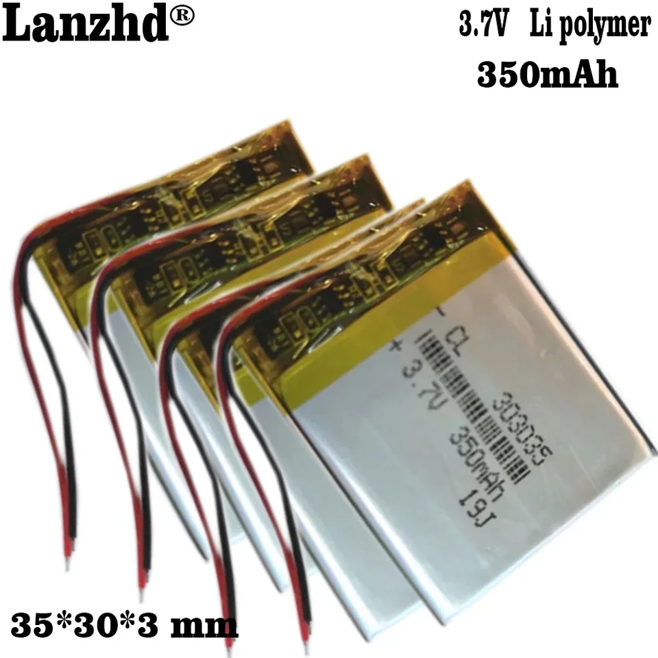 1-12ks 303035 3,7V 600 mAh lítium iónovi Li-polymérovi batériou PCM chránené selfie selfie hnacia palica Locator Radio Lipo Bateria