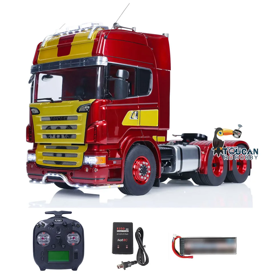 1/14 6x6 RC Tractor Truck Lesu Metal Chassis Toucan RC Hobby DIY Maľované zostavené diaľkové ovládacie autá Svetlá zvuky hračky Darčeky