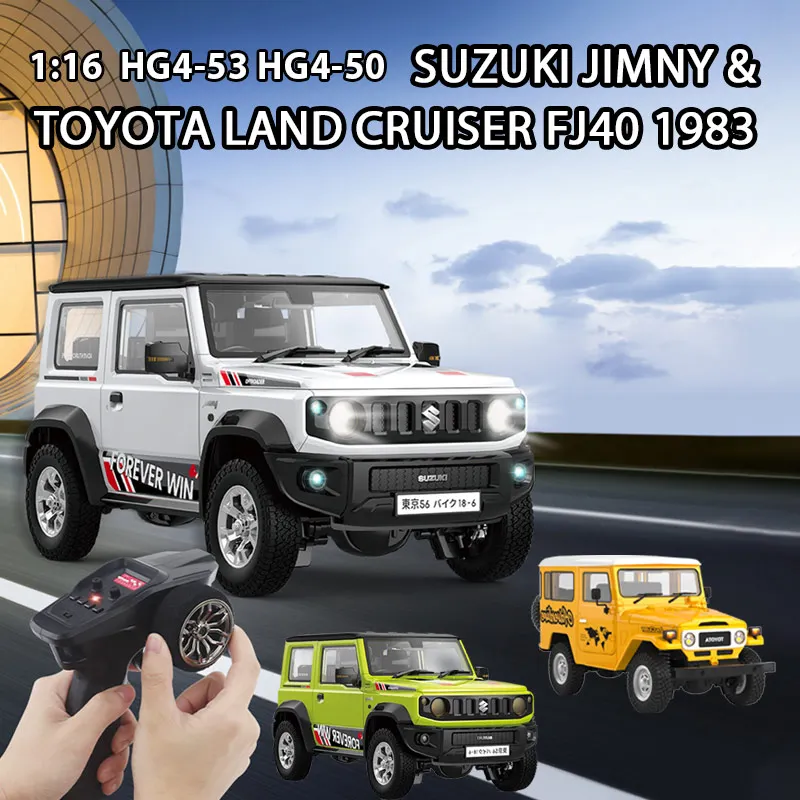 1/16 HG4-50 RC Off-road vozidlá 4x4 Toyota Land Cruiser FJ40 1983 Diaľkové ovládanie Crawler HG4-53 Suzuki Jimny Cars pre chlapcov