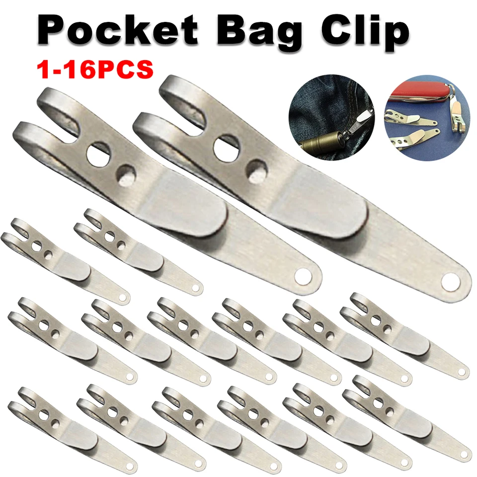 1-16ks Outdoor Mini vrecká Spona Spona Smú