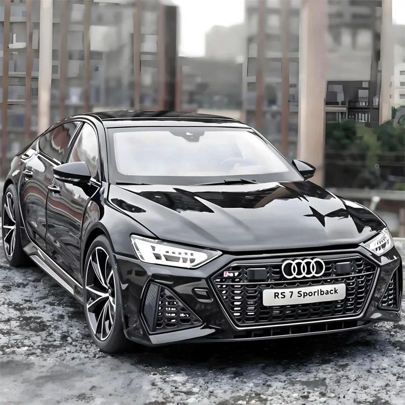 1:18 Audi RS7 Sportback Coupe Diaľkové ovládanie zliatiny Diecast Model Model Sound Auto Sound Show Series Series Displation Decoration Collection