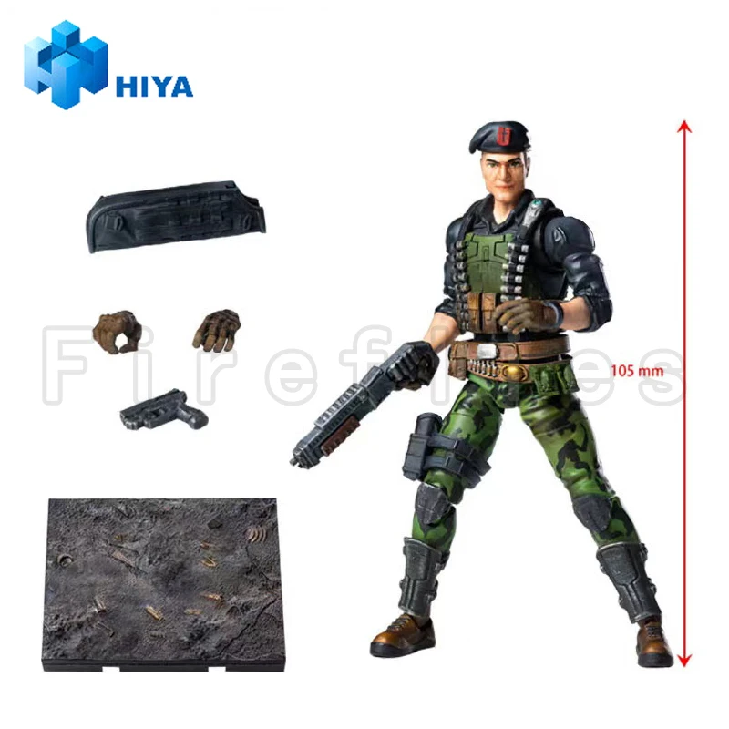 1/18 Hiya Action Obrázok vynikajúca mini séria Gijoe Flint Anime Collection Model Toy Hračka