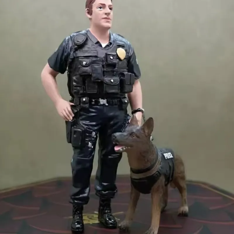 1/18 Modelový model Model Car Police Special Forces s akčnou figúrkou scéna s scénou DISPLACT DOS DOYS HORS HORKY ZBLIDLA FANCES FANS