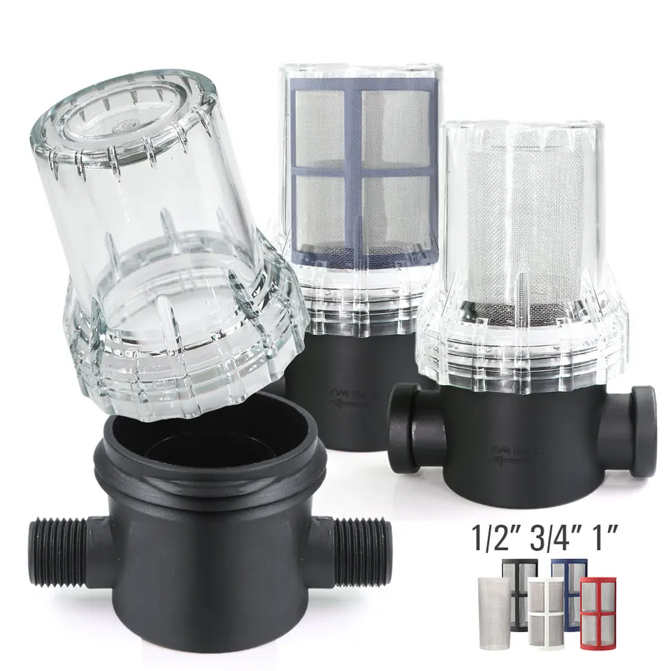 1/2 '' 3/4 '' '1' 'Mužský zavlažovací filter pre domácu záhradnú hadicu IBC Watertank Icturity Prefilter Prefilter Prevencia potrubia upchávka sitka