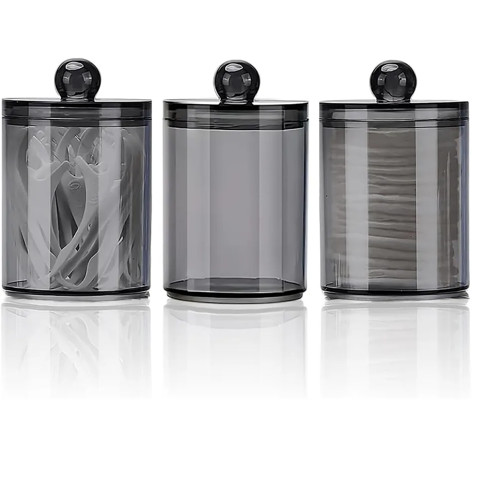 1/2/3/4/6 balenia dávkovače apothecary poháre kúpeľňa 10 Oz Čierny úložný priestor pre plastový držiak pre bavlnenú guľu