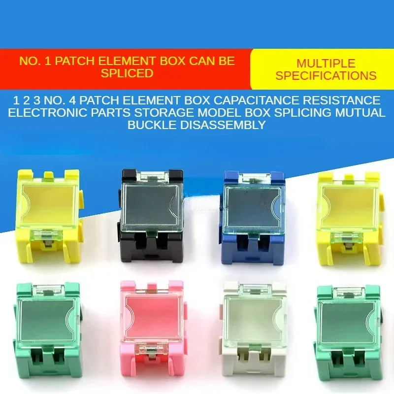 1, 2, 3, 4 skrinky na komponenty SMD, skrinky na ukladanie elektronických dielov, zostrih a rozoberanie sa rozobratia