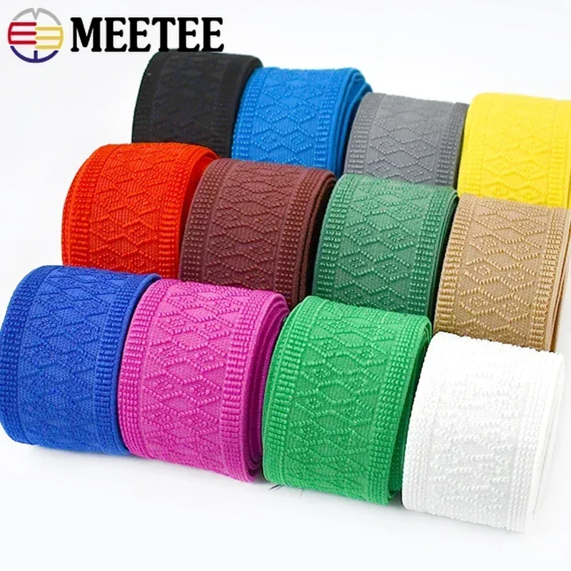 1/2/3/5 metrov 50 mm mäkké elastické pásy na šitie nohavíkov oblečenie Gumový pásový pásový remienok Stretch Webbing Decoration DIY Príslušenstvo