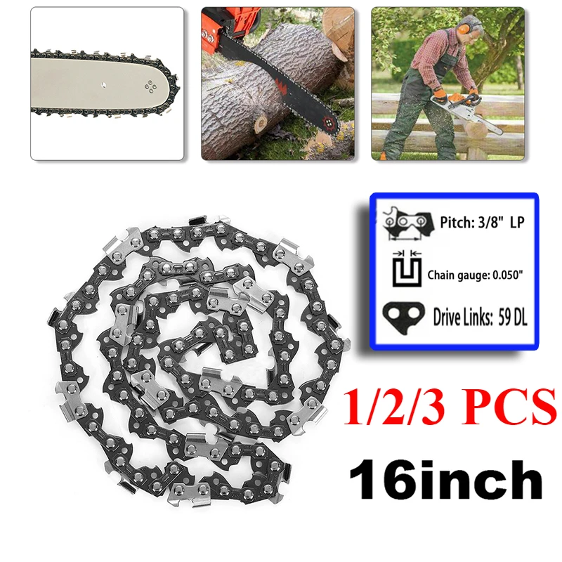 1/2/3 ks 16 palcových kovových reťazcov kovových reťazcov 3/8 