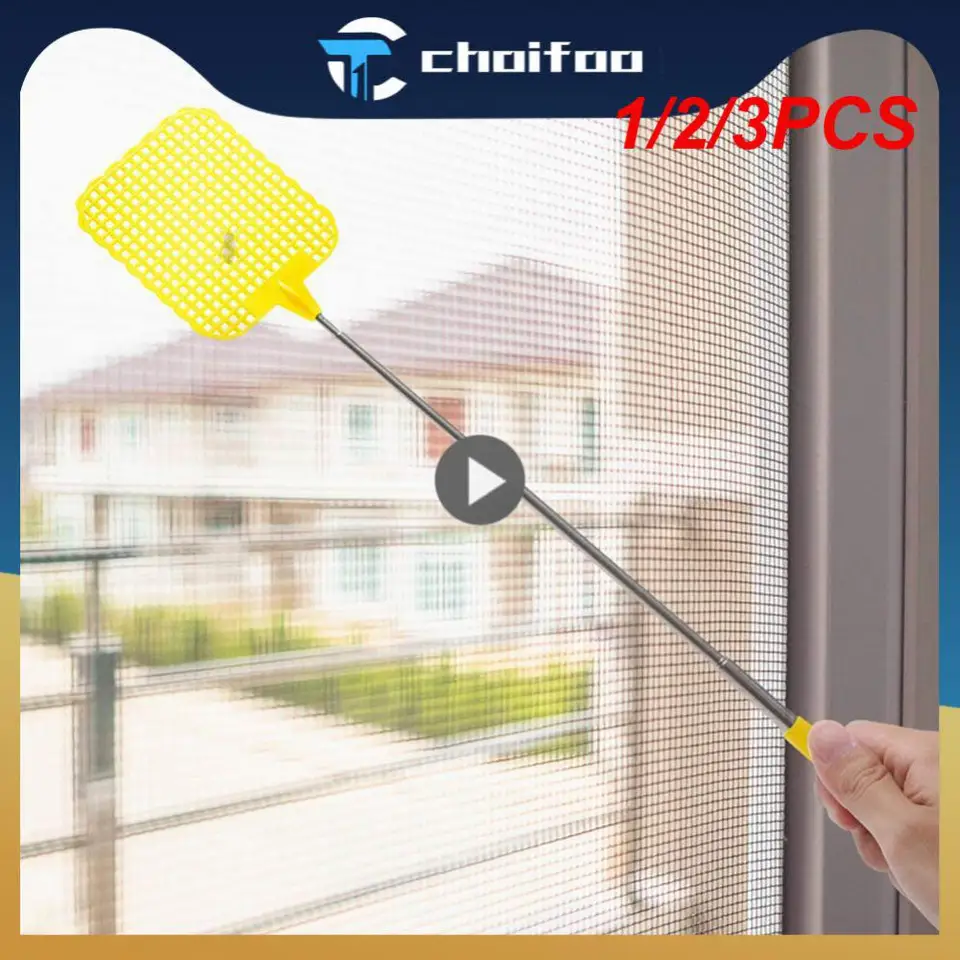1/2/3ks 73cm Fly Swatters Teleskopický rozširovateľný zabránenie škodcom Mosquito Tool Mreet