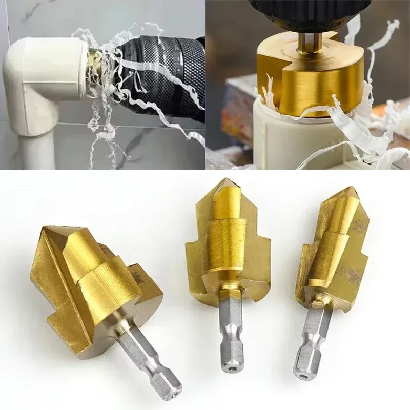 1/2/3ks PPR Zdvíhacie vŕtačka Bit 20/25/32 mm Krok Bit Bit Bit Bit Bit Set Odolný hexový driek na otvárač jadra vŕtania vodovodného potrubia Rovná výroba