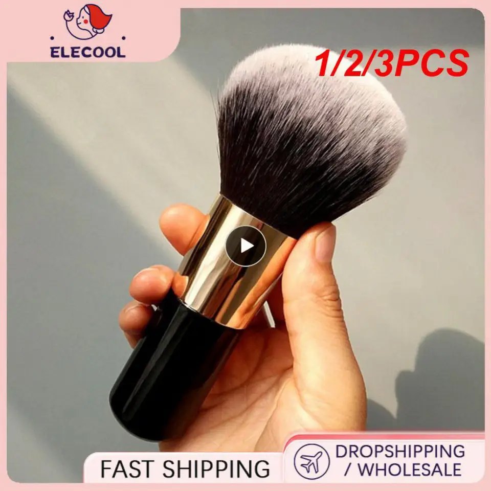 1/2/3ks veľké okrúhle rukoväť Multifunkčné make -up kefy Girl Black Professional Professional Powder Foundation Blush Brush Cosmetic
