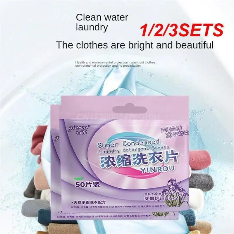 1/2/3sety čistiaca čistota 10G Práčovňa Soap Cleaning Koncentrované tablety na bielizeň Kvetinová vôňa