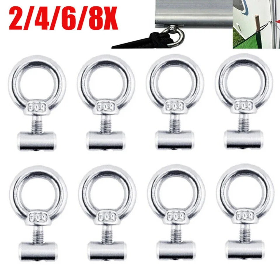 1/2/4/4Pair CAR 304 Nerezová oceľová markíza zátky pre automobilové zátky Campervan Caravan Marksing Rail Stoppers